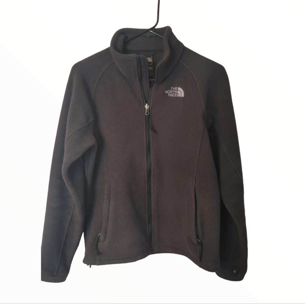 The North Face Fleece Jacket Women's Small Black Full Zip Outdoors Adult